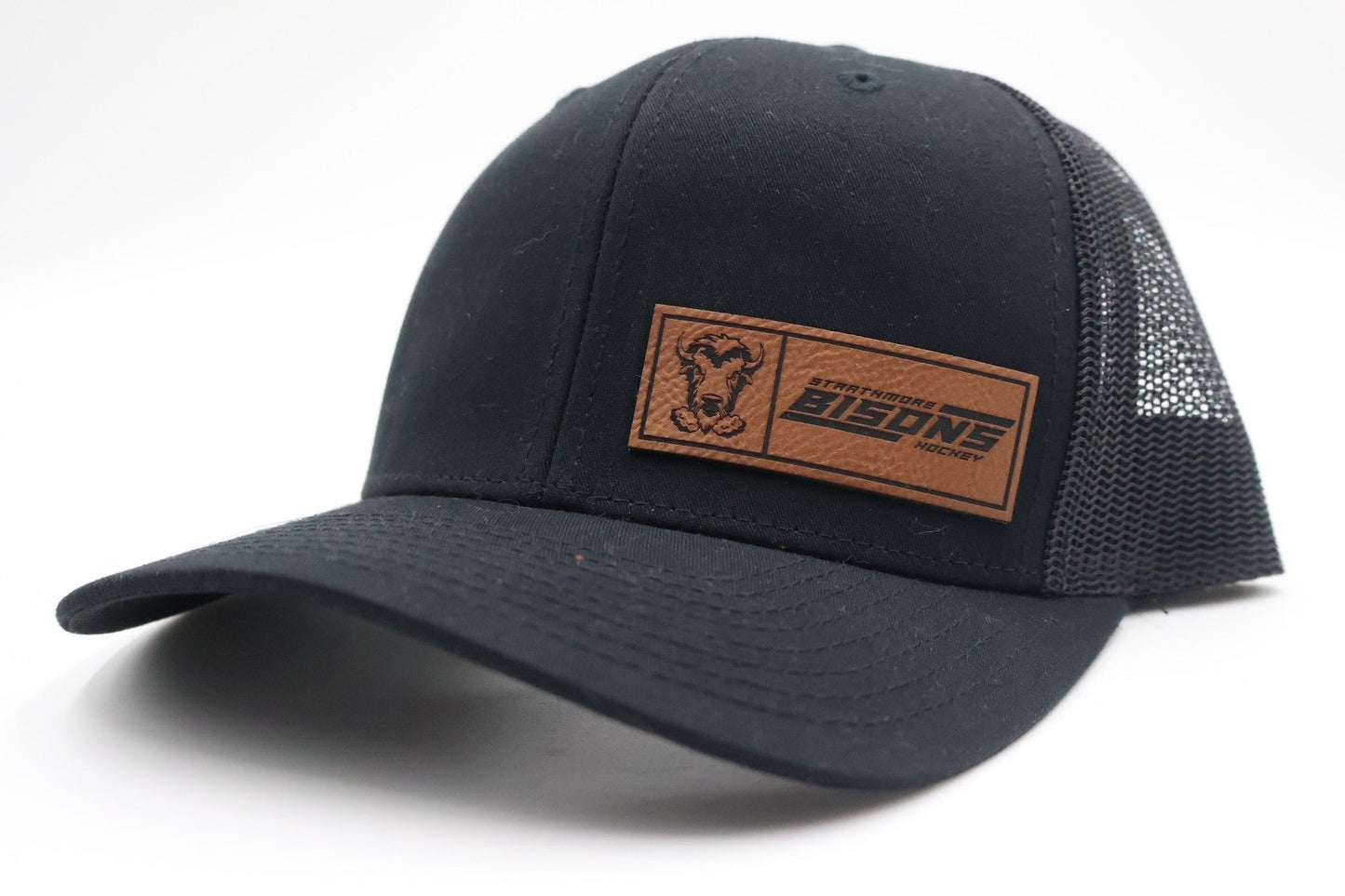 Strathmore Bisons Trucker Hat - Small Patch Rawhide